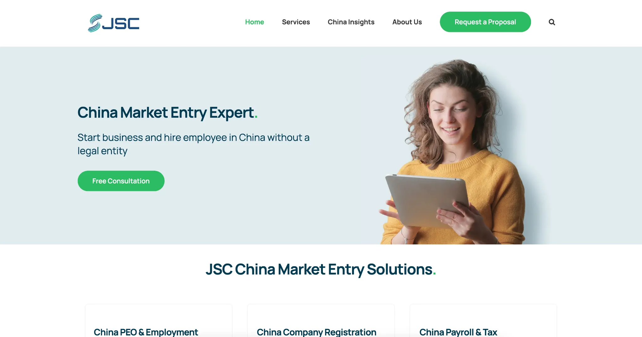 The screenshot from the JSC Groups website