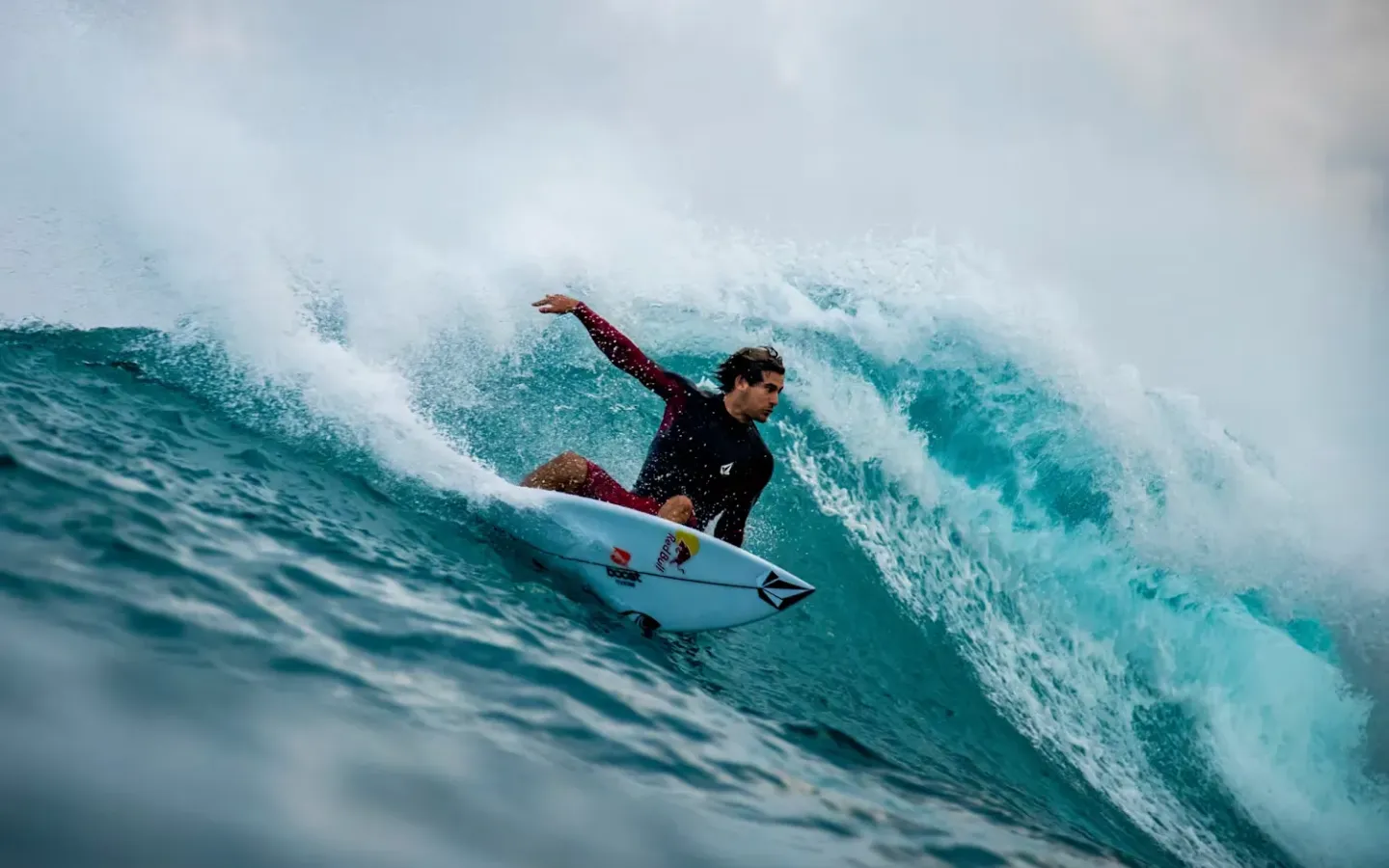 The photo of surfing man